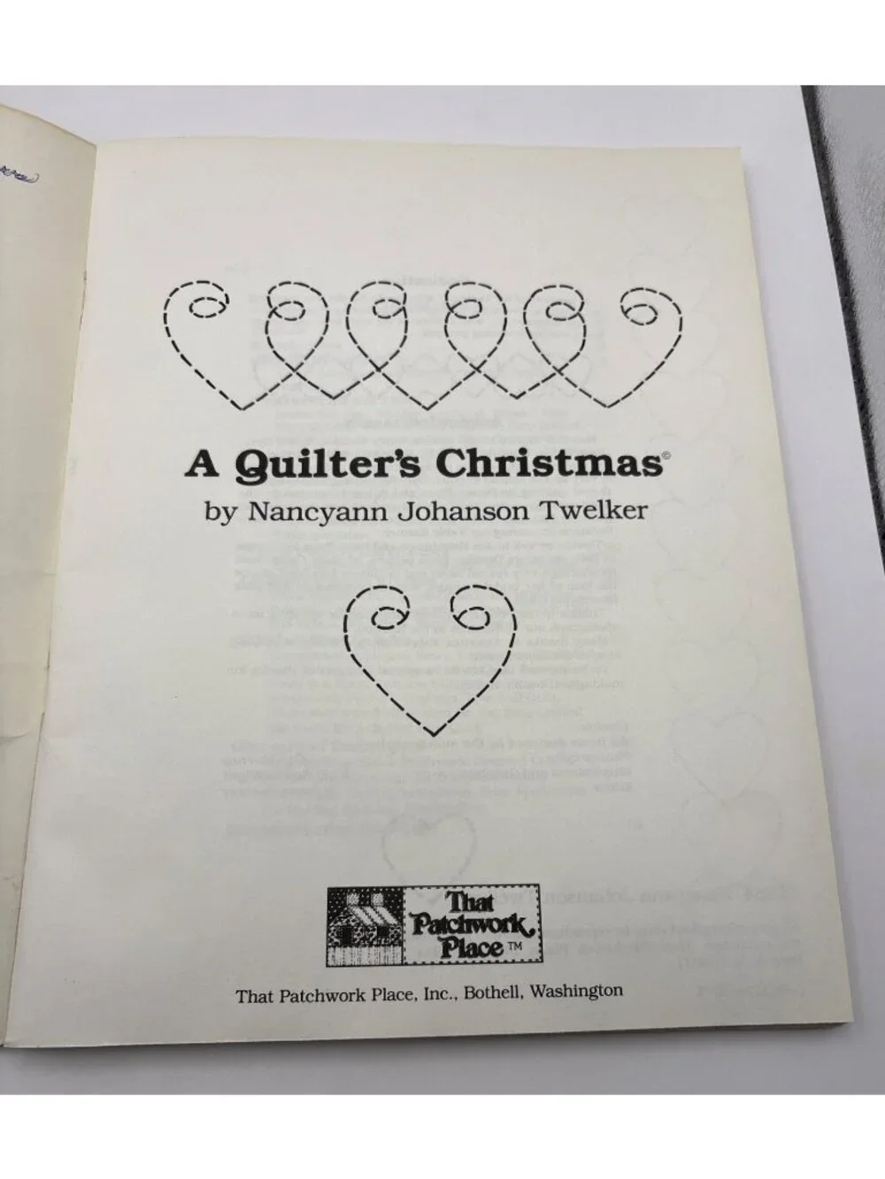 A Quilters Christmas Pattern Book Nancyann Johanson Twelker 35 Craft Patterns